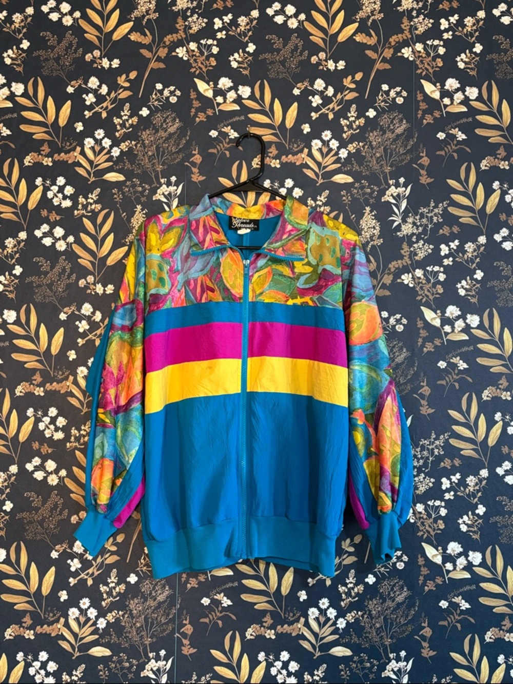 Vintage Vibrant Colorful Multicolor Retro Windbreaker Jacket